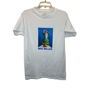 Mac Miller Product Graphic T-Shirt Men's Small White Short Sleeve Spencer's
